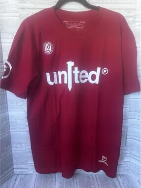 NWT Mitchell and Ness Atlanta United FC Red 2022 Season T-Shirt Men's Large 22